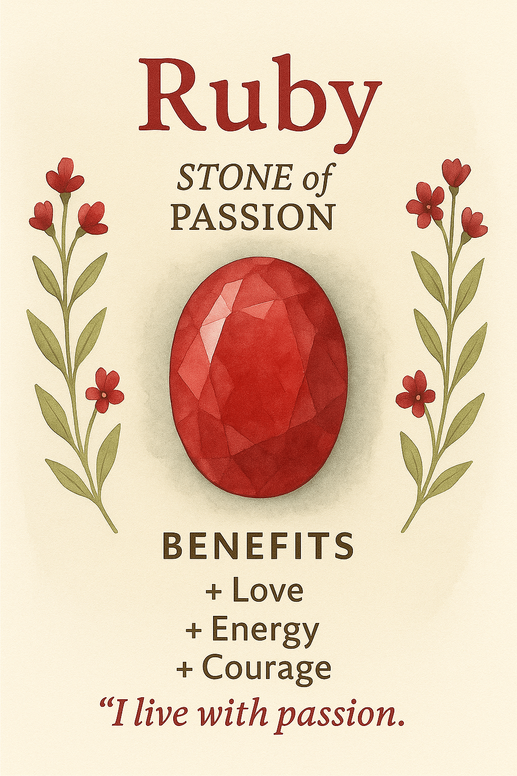 Crimson Heart Floating Ruby Necklace