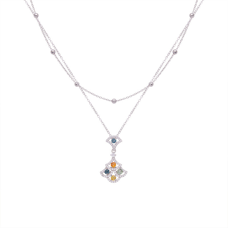 Alva Clarity Energy Sapphire Fan Necklace