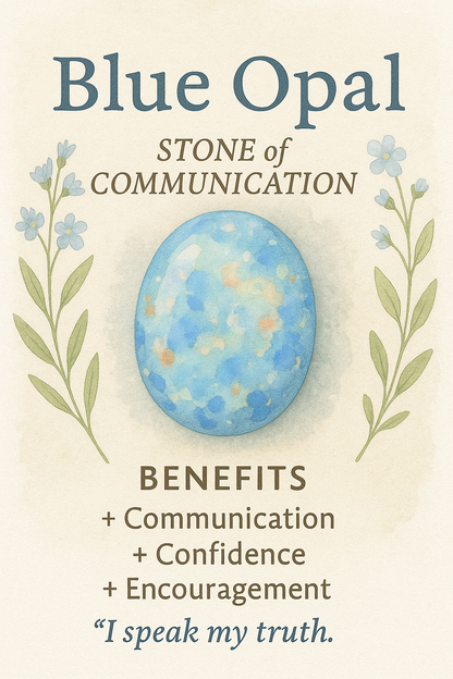 Clover Blue Opal Ring