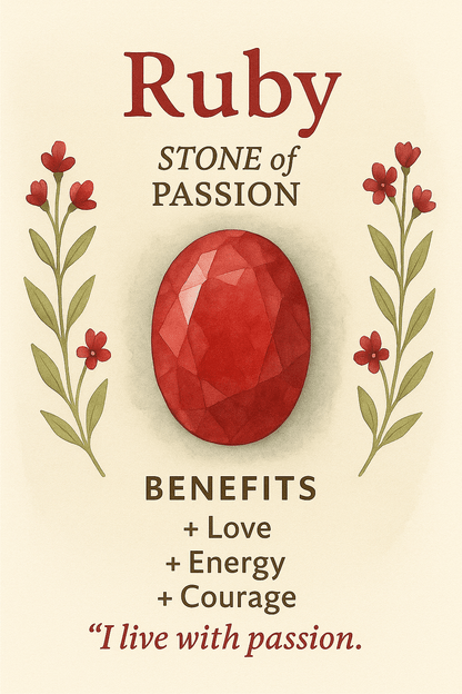 Crimson Heart Floating Ruby Necklace