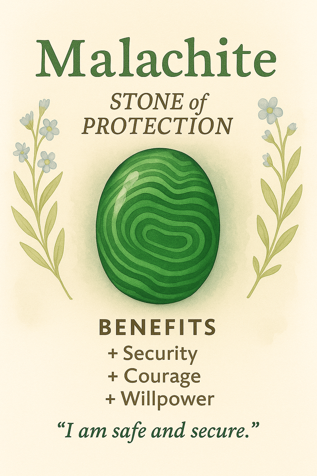 Malachite Energy Ring – Protection & Transformation Adjustable Ring