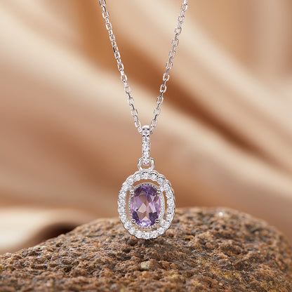 Aurélie Oval Gemstone Necklace