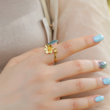 Twelve Flower Deity Ring – Pomegranate Flower (May)