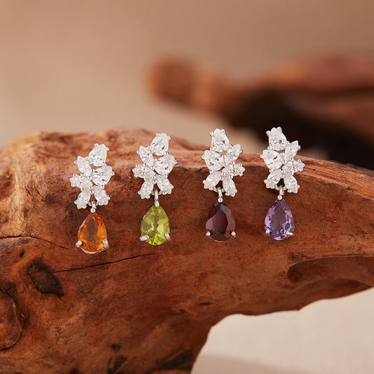 Natural Gemstone Drop Earrings – Energy • Protection • Manifestation