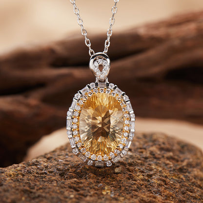 Aurora Halo Crystal Necklace