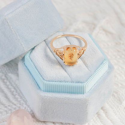 Citrine & Mother-of-Pearl Bloom Ring
