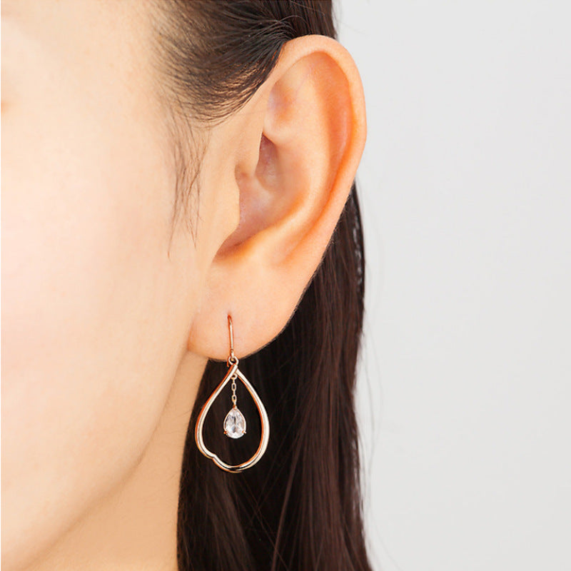 Ethereal Rose Quartz Drop Earrings