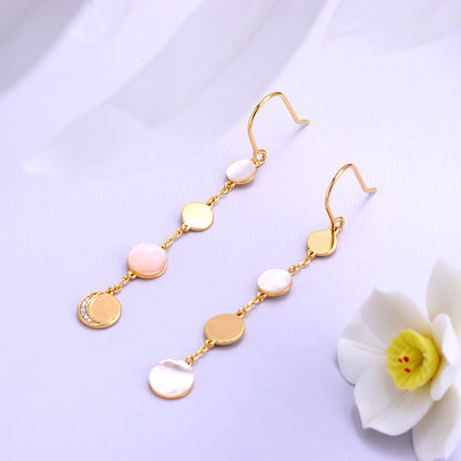 Luna Pearl Shell Drop Earrings