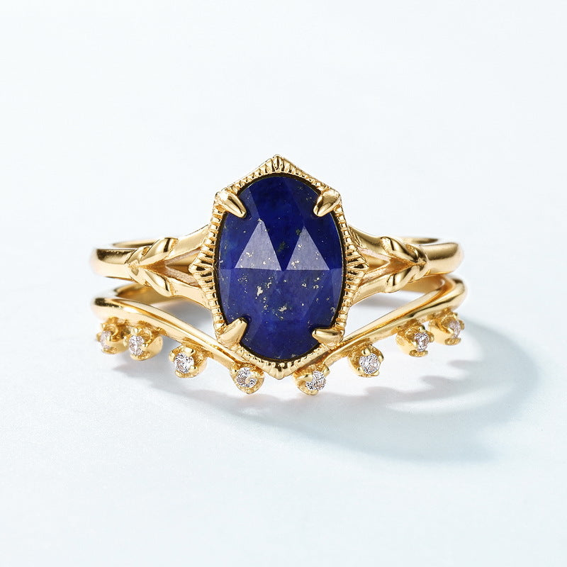 Celestial Lapis Stacking Ring Set