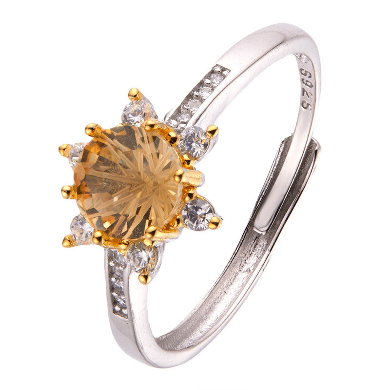 Aurelia Sun Citrine Adjustable Ring