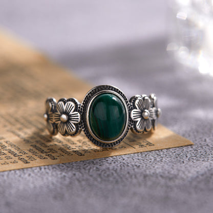 Malachite Energy Ring – Protection & Transformation Adjustable Ring