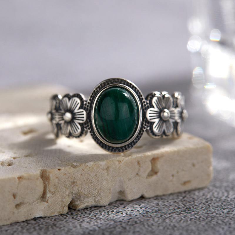 Malachite Energy Ring – Protection & Transformation Adjustable Ring