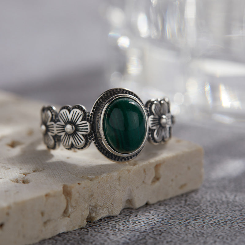 Malachite Energy Ring – Protection & Transformation Adjustable Ring