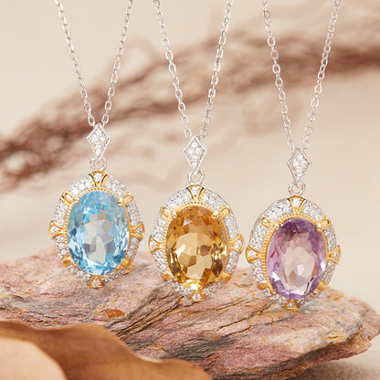 Isolde Royal Gemstone Pendant Necklace