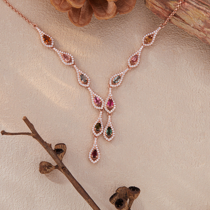 Sylvara Rainbow Balance Energy Tourmaline Necklace