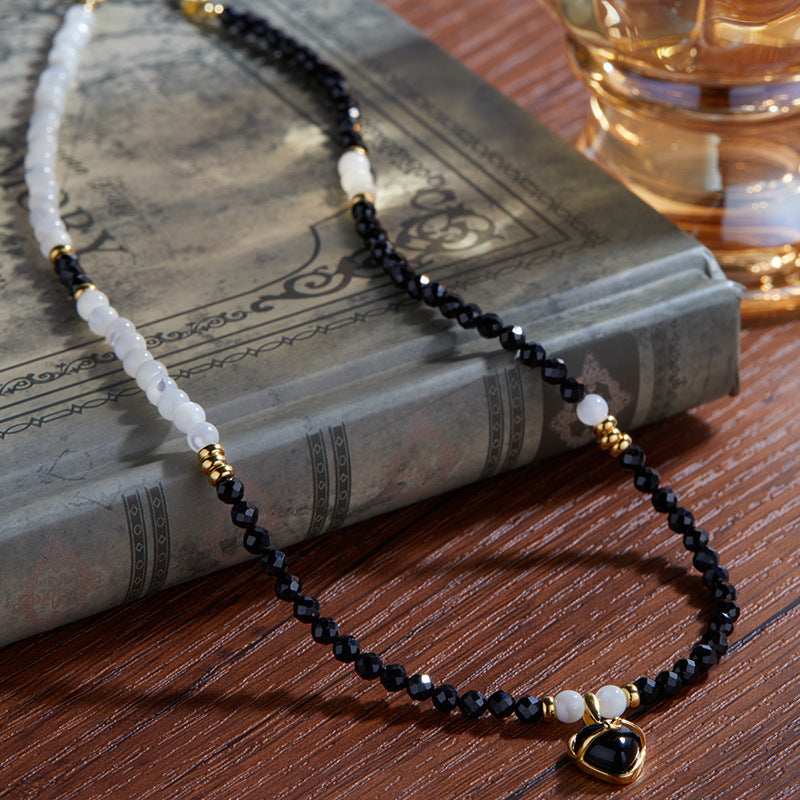 Midnight Protection Heart Necklace