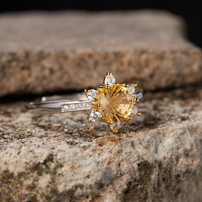 Aurelia Sun Citrine Adjustable Ring