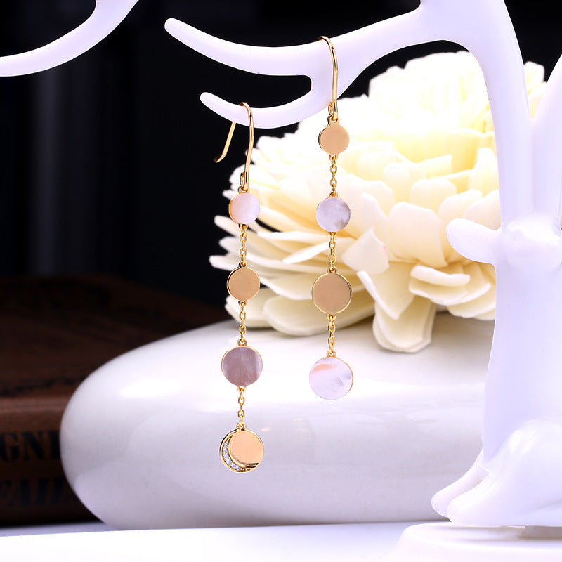 Luna Pearl Shell Drop Earrings