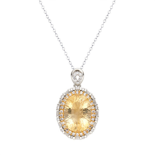 Aurora Halo Crystal Necklace
