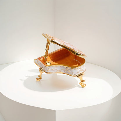 Valentina Vintage Enamel Piano Jewelry Box