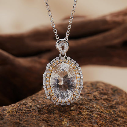 Aurora Halo Crystal Necklace