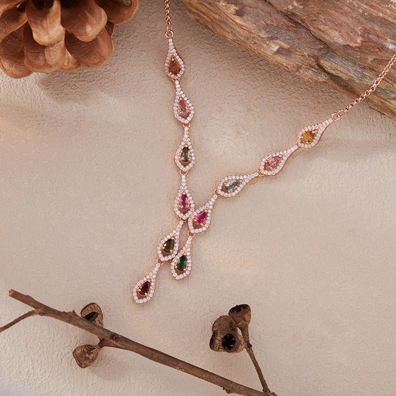 Sylvara Rainbow Balance Energy Tourmaline Necklace