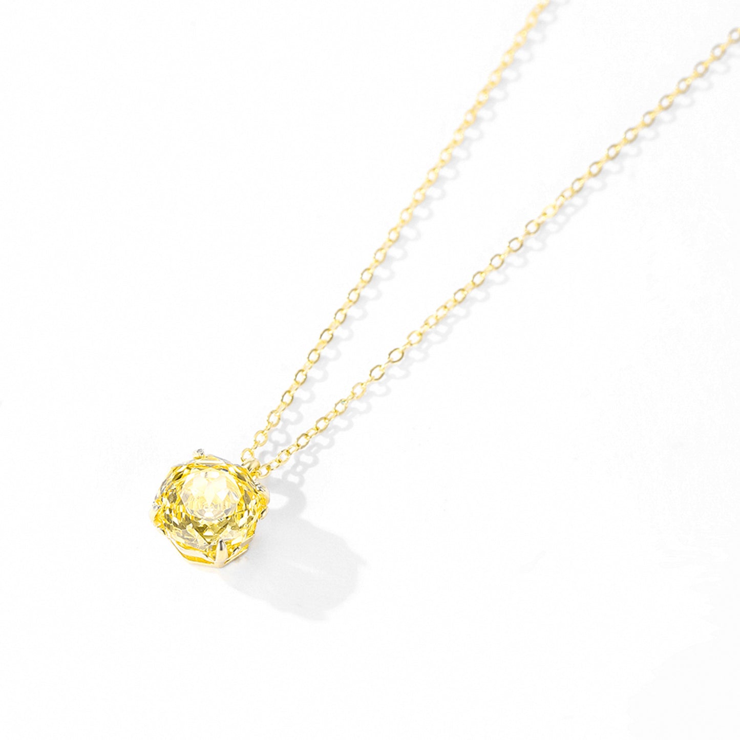 Citrine Rose Bloom Necklace