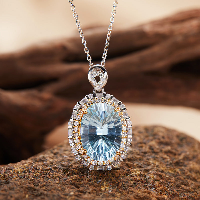 Aurora Halo Crystal Necklace