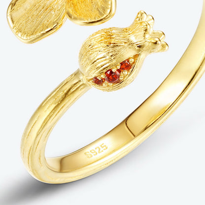 Twelve Flower Deity Ring – Pomegranate Flower (May)