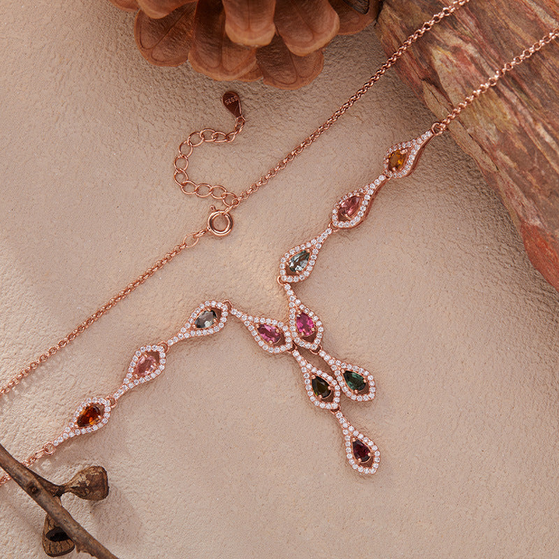 Sylvara Rainbow Balance Energy Tourmaline Necklace