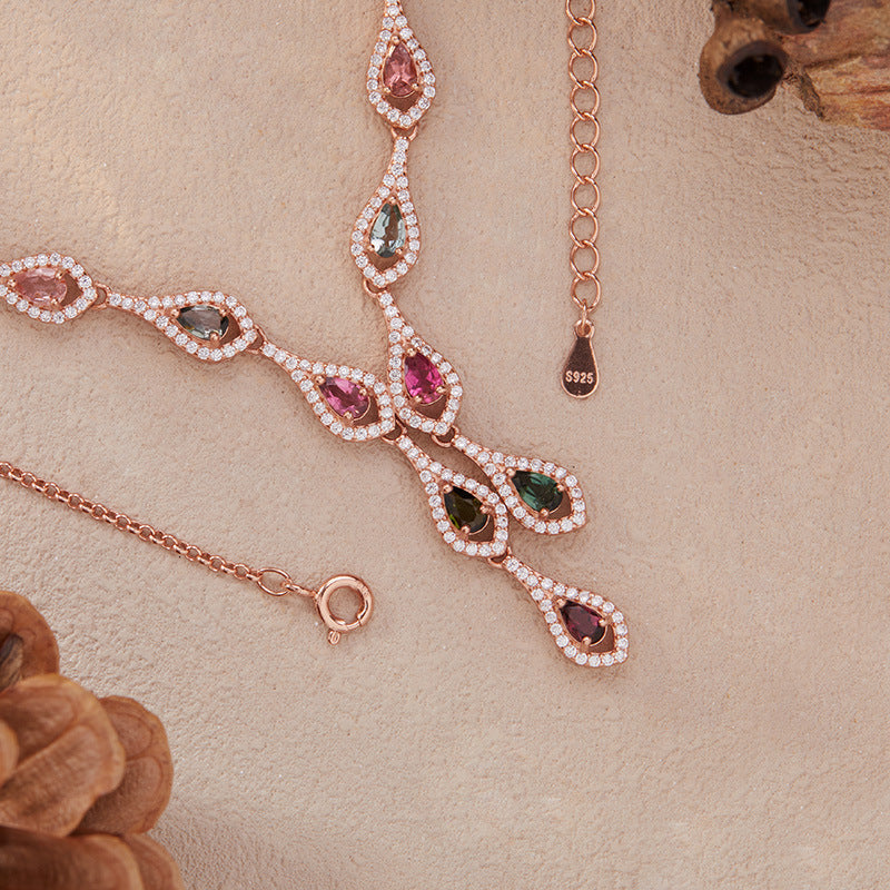 Sylvara Rainbow Balance Energy Tourmaline Necklace