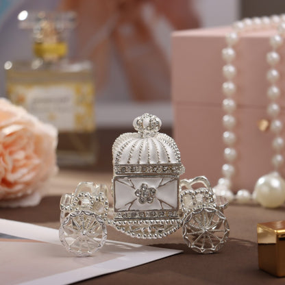 Royal Crown Carriage Enamel Jewelry Box with Crystal Accent