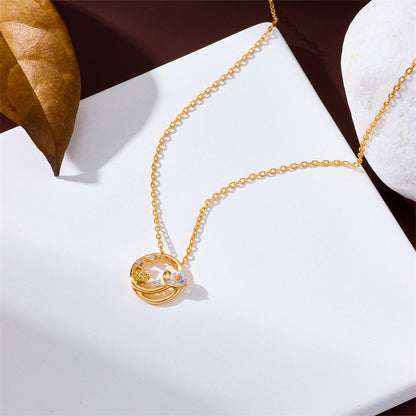 Aquamarine Blossom Necklace