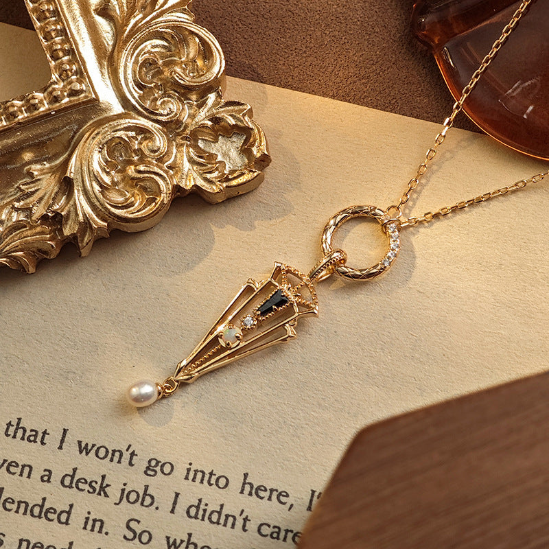 Aria Pearl & Opal Talisman Necklace