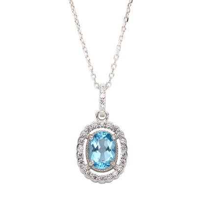 Aurélie Oval Gemstone Necklace