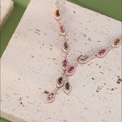 Sylvara Rainbow Balance Energy Tourmaline Necklace